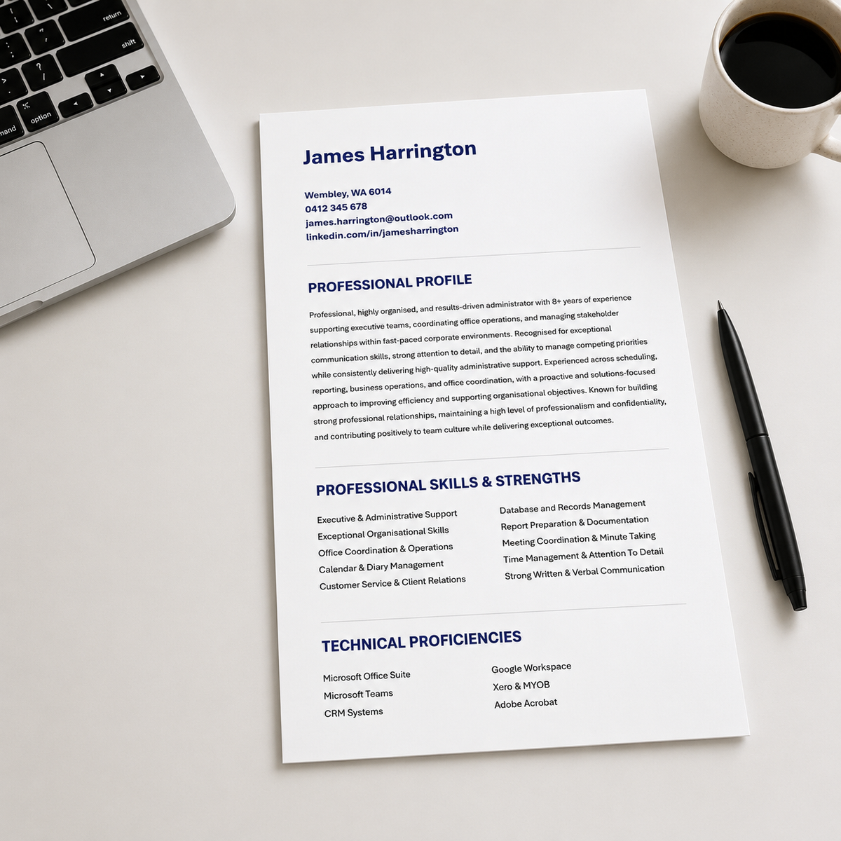 Professional & Corporate Resume