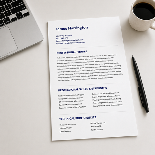 Professional & Corporate Resume